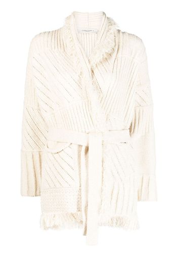 Golden Goose tie-waist shawl-collar cardigan - Neutrals