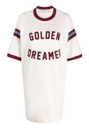 Golden Goose slogan-print cotton T-shirt dress - White