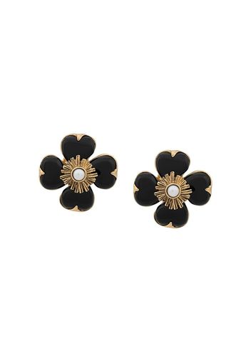 Goossens flower earrings - Black