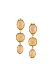 Cabochons drop gemstone earrings