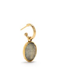 Goossens Cabochon pendant hoop earrings - Gold