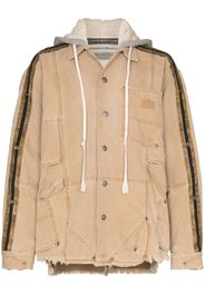 Greg Lauren Royal hooded cotton work jacket - Brown