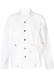 Greg Lauren fringed edge shirt - White