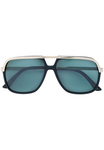 Gucci Eyewear embellished aviator sunglasses - Black