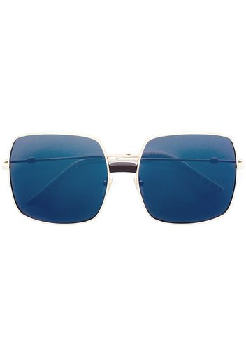 Gucci, Gucci Eyewear oversized frame sunglasses - Metallic | UpennShops
