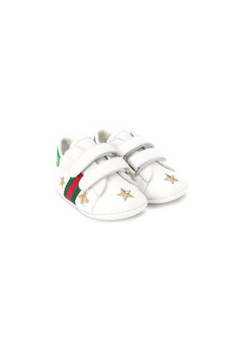 Gucci Kids bee and star embroidered sneakers - White