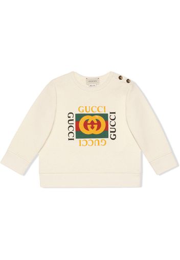 Gucci Kids Baby sweatshirt with Gucci logo - White