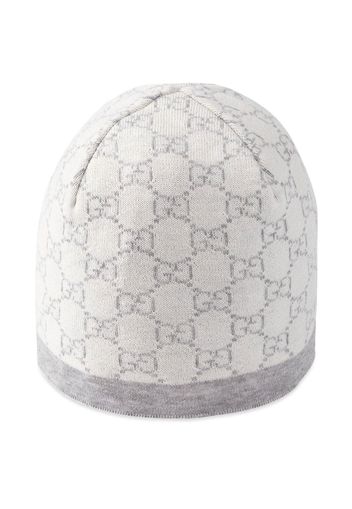 Gucci Kids Baby GG pattern wool hat - Grey