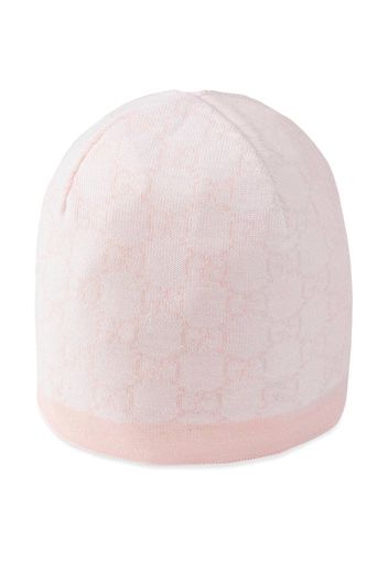 Gucci Kids Baby GG pattern wool hat - Pink