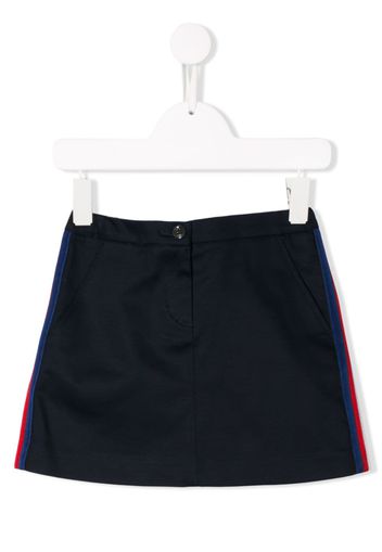 Gucci Kids side stripes denim skirt - Blue