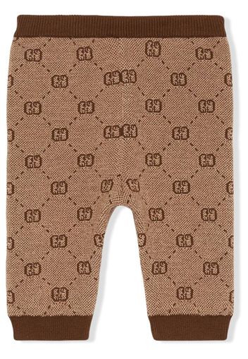 Gucci Kids GG knitted leggings - Brown