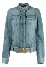 Gucci Pre-Owned cropped denim jacket - Blue