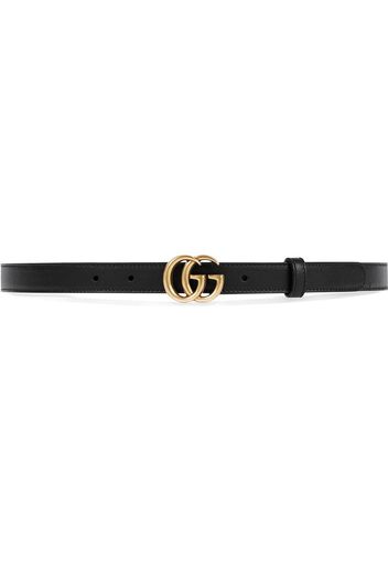 Gucci Leather belt with double G buckle - Black