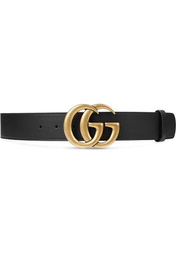 Gucci Leather belt with double G buckle - Black