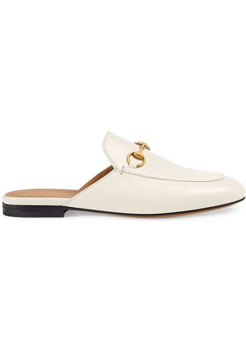 Gucci White Princetown Leather Mules