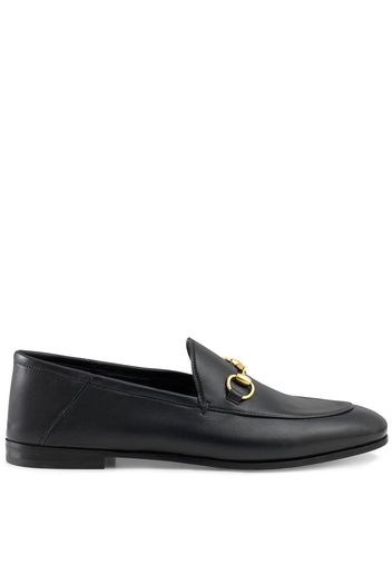 Gucci black Brixton Horsebit leather loafers