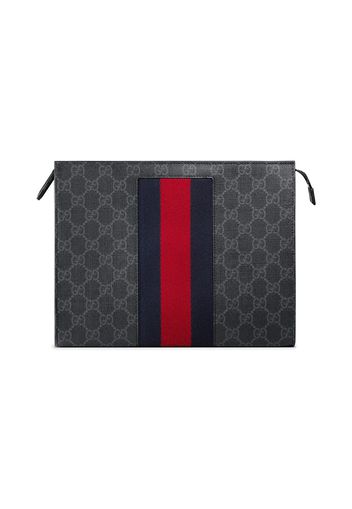 Gucci GG Supreme Web cosmetic case - Black