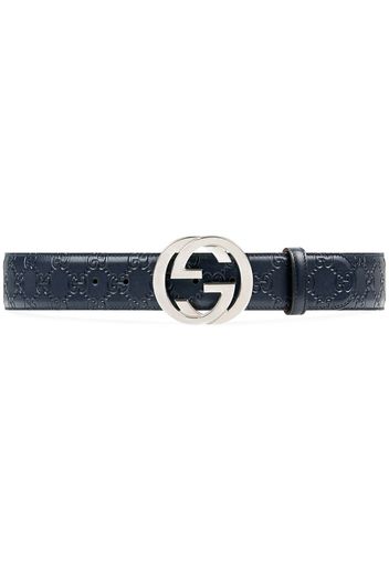 Gucci Gucci Signature leather belt - Blue