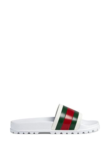 Gucci Web slide sandal - White