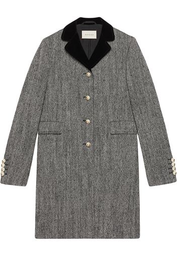 Gucci Single-breasted wool coat - Grey