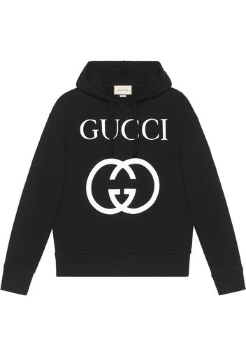 Gucci Hooded sweatshirt with Interlocking G - Black