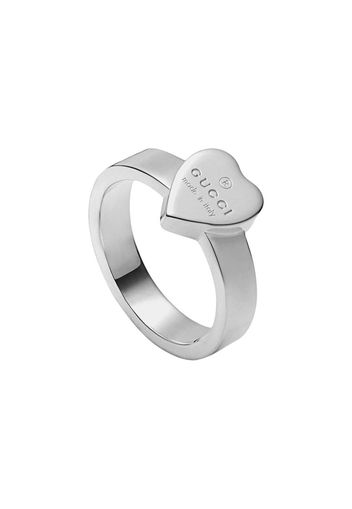 Gucci Heart ring with Gucci trademark - Silver