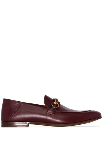 Gucci Brixton Web stripe loafers - Brown