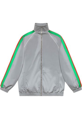 Gucci reflective side stripe track jacket - Silver