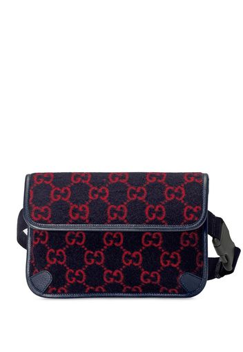 Gucci monogram print belt bag - Blue