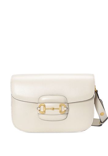 Gucci horsebit detail shoulder bag - White