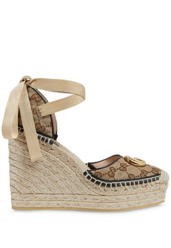 GG logo espadrille wedges