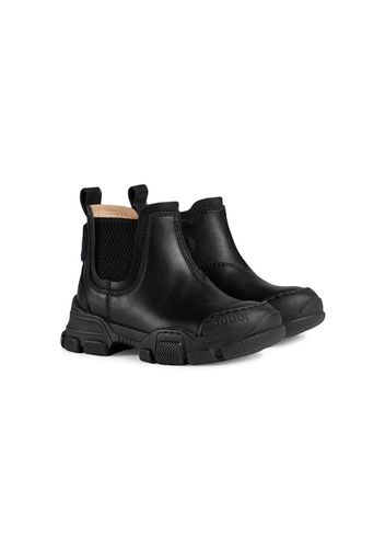 logo patch ankle boots