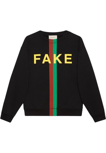 Fake/Not print organic-cotton sweatshirt