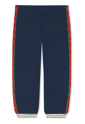 intarsia knit logo trousers