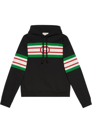 stripe-print hoodie