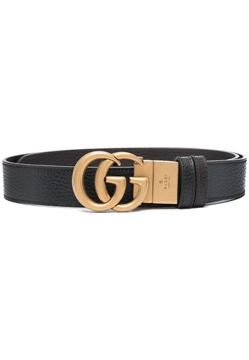 Double G buckle leather belt