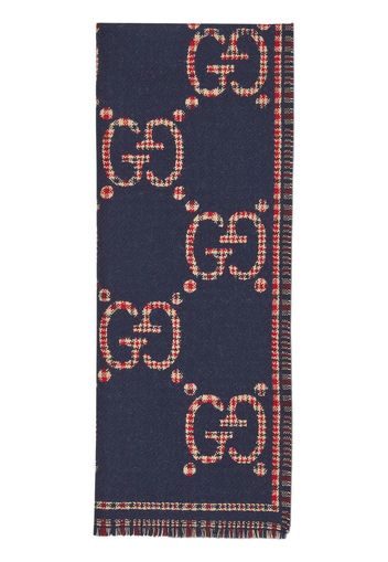 Gucci GG jacquard scarf - Blue