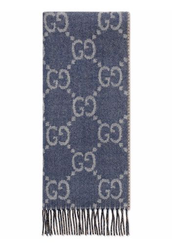 Gucci GG jacquard knit scarf - Blue