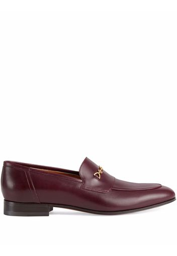 Gucci Interlocking-G Horsebit-detail loafers - Red