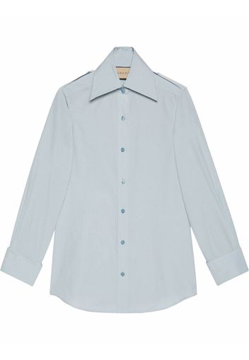 Gucci pointed-collar long-sleeve shirt - Blue