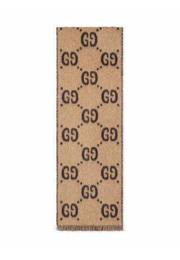 Gucci Kids Interlocking G wool scarf - Neutrals