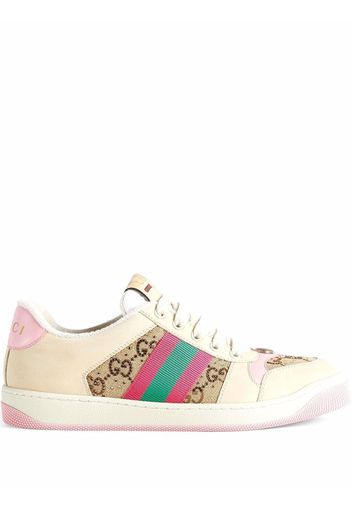 Gucci crystal-embellished GG Screener sneakers - Neutrals