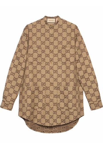 GUCCI GG Supreme canvas shirt - Neutrals