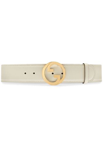 Gucci Blondie Interlocking G wide belt - White