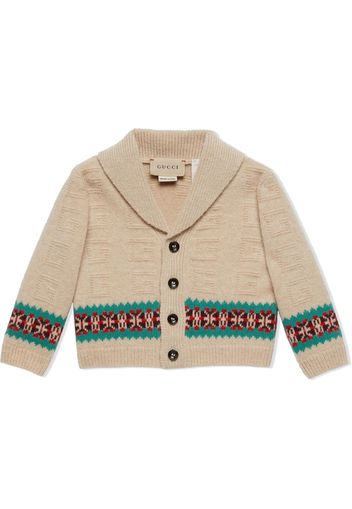 Gucci Kids Square G wool cardigan - Neutrals