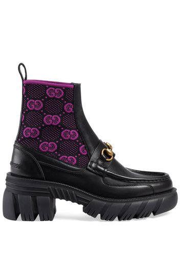 Gucci GG Supreme Horsebit boots - Black