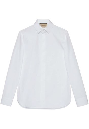 Gucci embroidered Interlocking G logo shirt - White