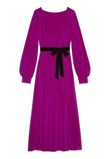 Gucci silk belted maxi dress - Purple