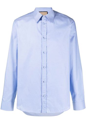 Gucci long-sleeve cotton shirt - Blue