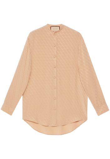 Gucci Horsebit-embroidered long-sleeve shirt - Neutrals